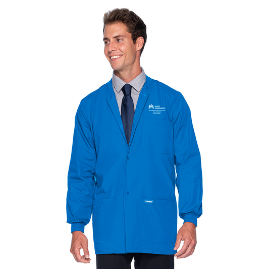 Landau Essentials Men's Warm-up Scrub Jacket - Royal Blue