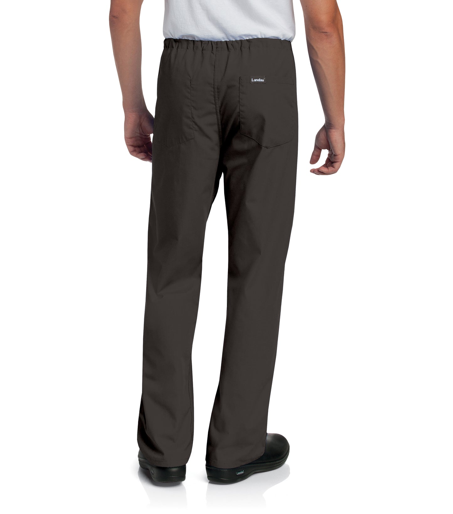 Landau Essentials Unisex Straight-Leg Scrub Pants - Black